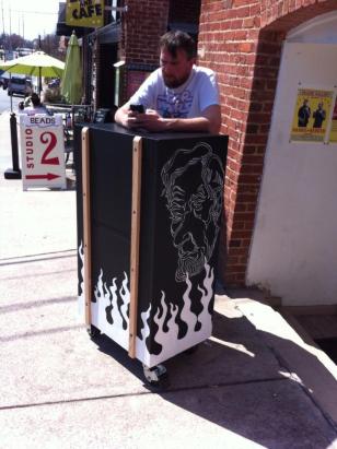 Patrick Harris delivers the machine he designed