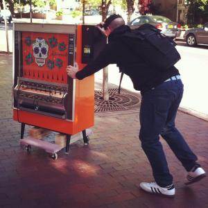 Whittington pushing the Santa Fe machine (via FB with permission)